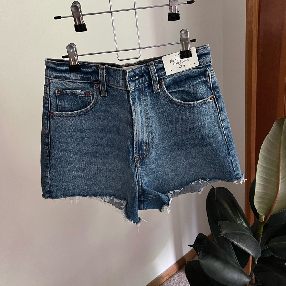 Abercrombie the 90s Relaxed Denim Cutoff Shorts - Women's